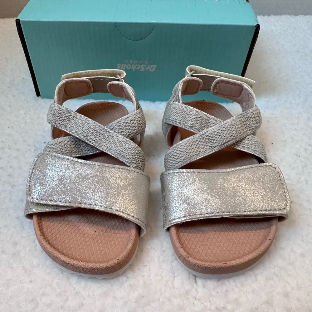 Kids Metallic Gold Strappy Sandals